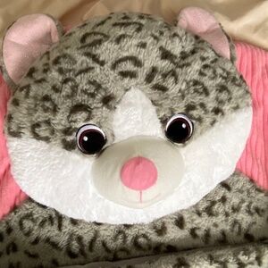 Hugfun Slumber Bag Kitty Cat Sleeping Bag Child Kids Pink Gray